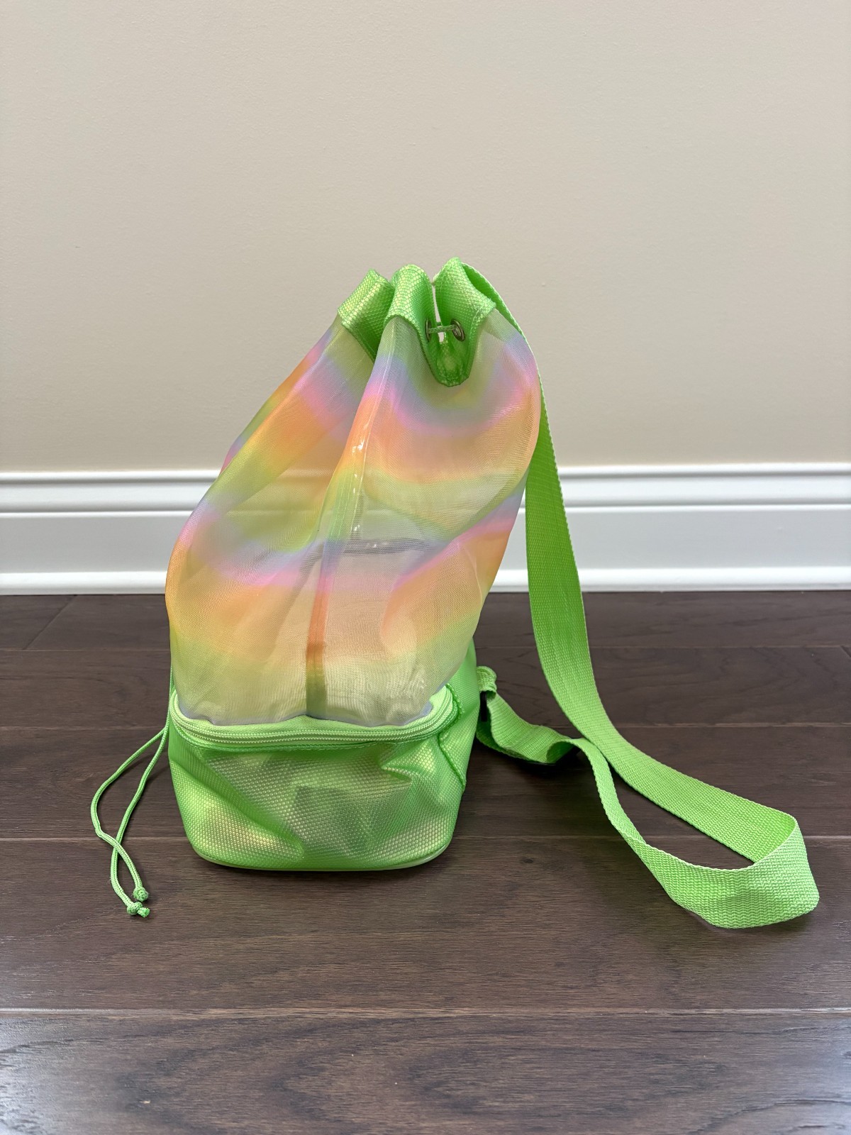 Vintage Dover Kidz Acetate / Polyester / Plastic Beach Bag w/ Zipper Compartment