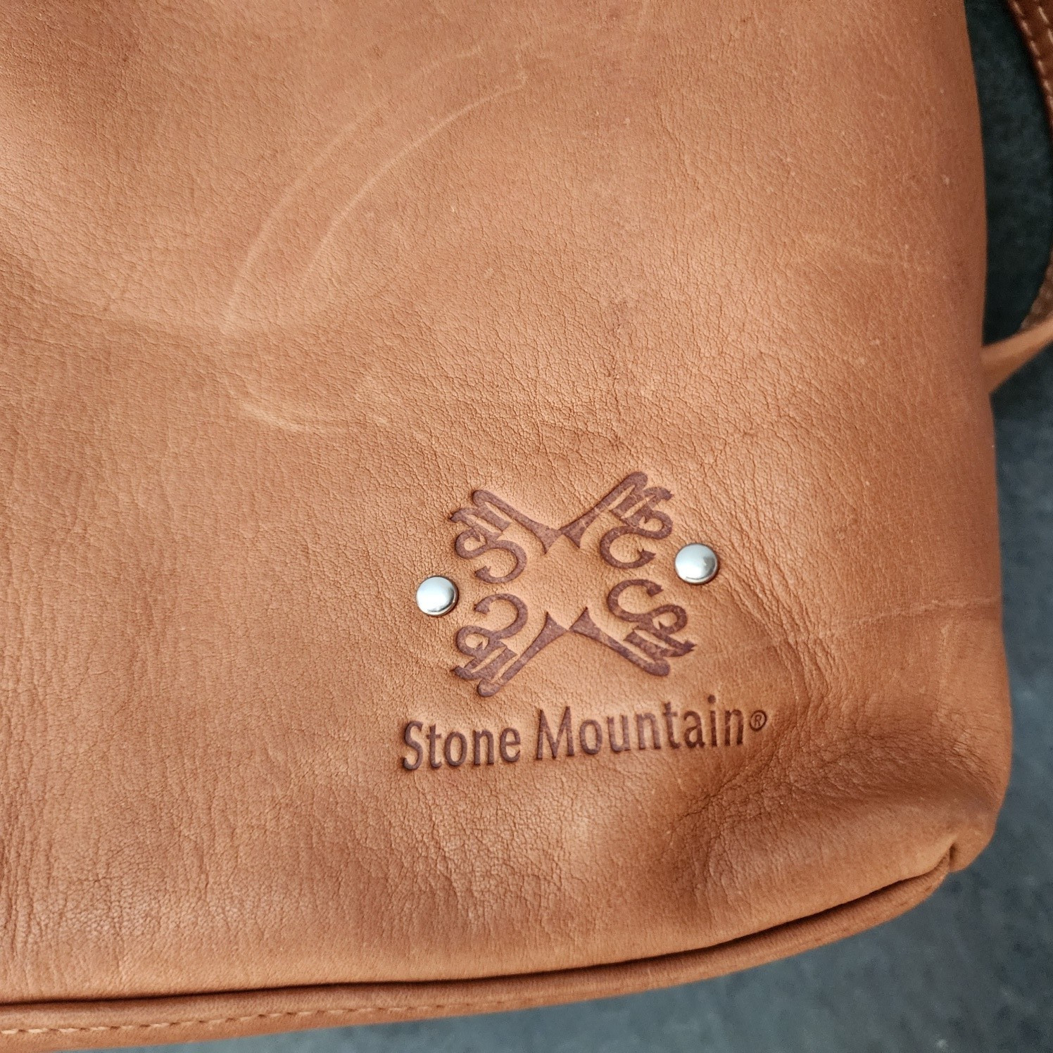 VTG NWT Macy’s Tan High Country Genuine Leather Handbag Purse 13.5×8.75 inches