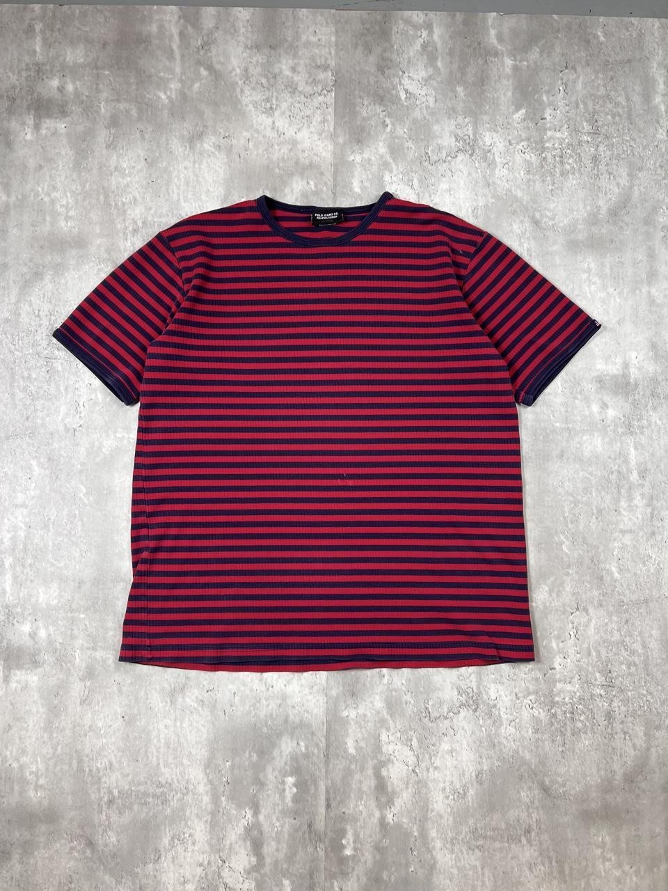Vintage Striped T Shirt Polo Jeans Co Ralph Lauren Red