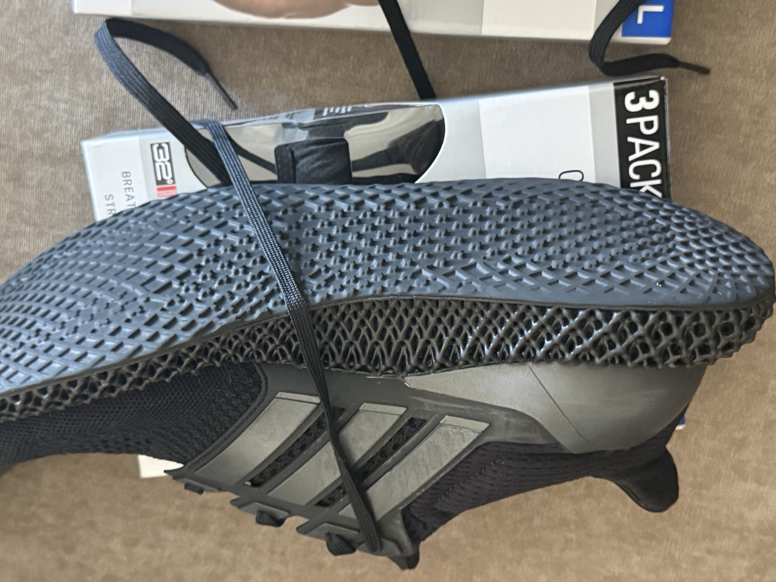 Size 13 – adidas Ultra 4D Triple Black No box