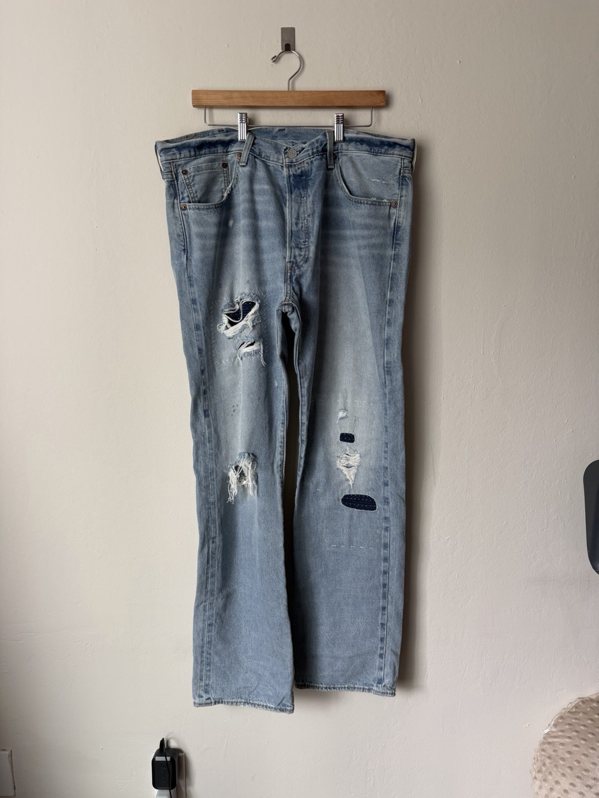 Levis 150th 501 Anniversary Sashiko Selvedge Denim Jeans Size 36 x 34