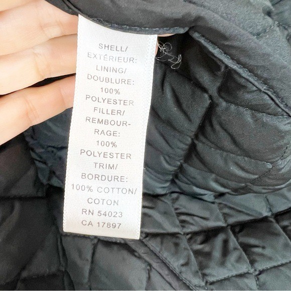 BANANA REPUBLIC BLACK BUTTON FRONT QUILTED JACKET WOMENS SZ MEDIUM