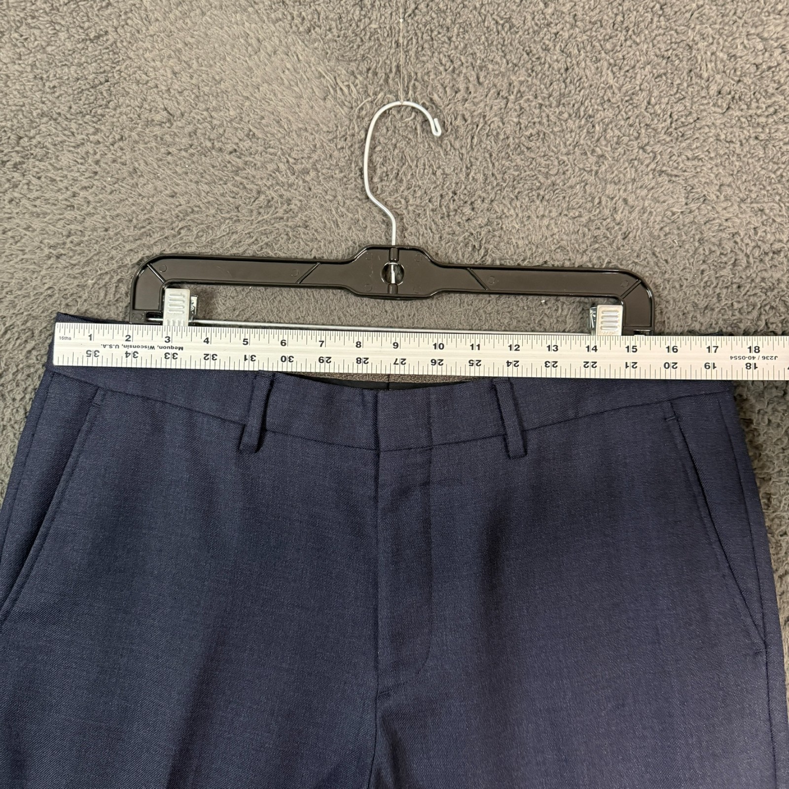 J Crew Dress Pants Mens 34×32 Blue Bowery Slim Fit Wool Slacks Formal