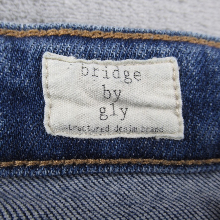 Bridge by GLY High Rise Skinny Jeans Blue Distressed Denim BG5487R Womens 30
