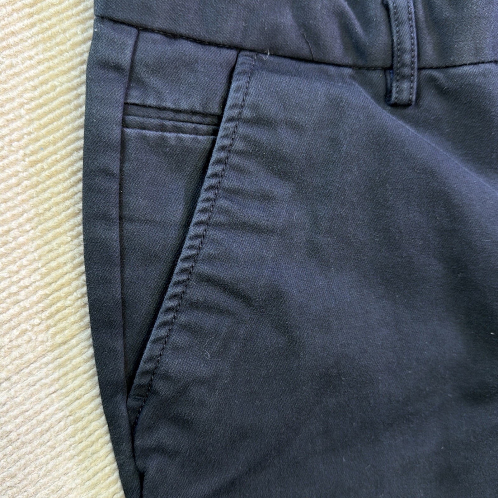 Burberry London Pants Mens 34 Fits Like 32×30 Blue Cotton Chino Straight Casual