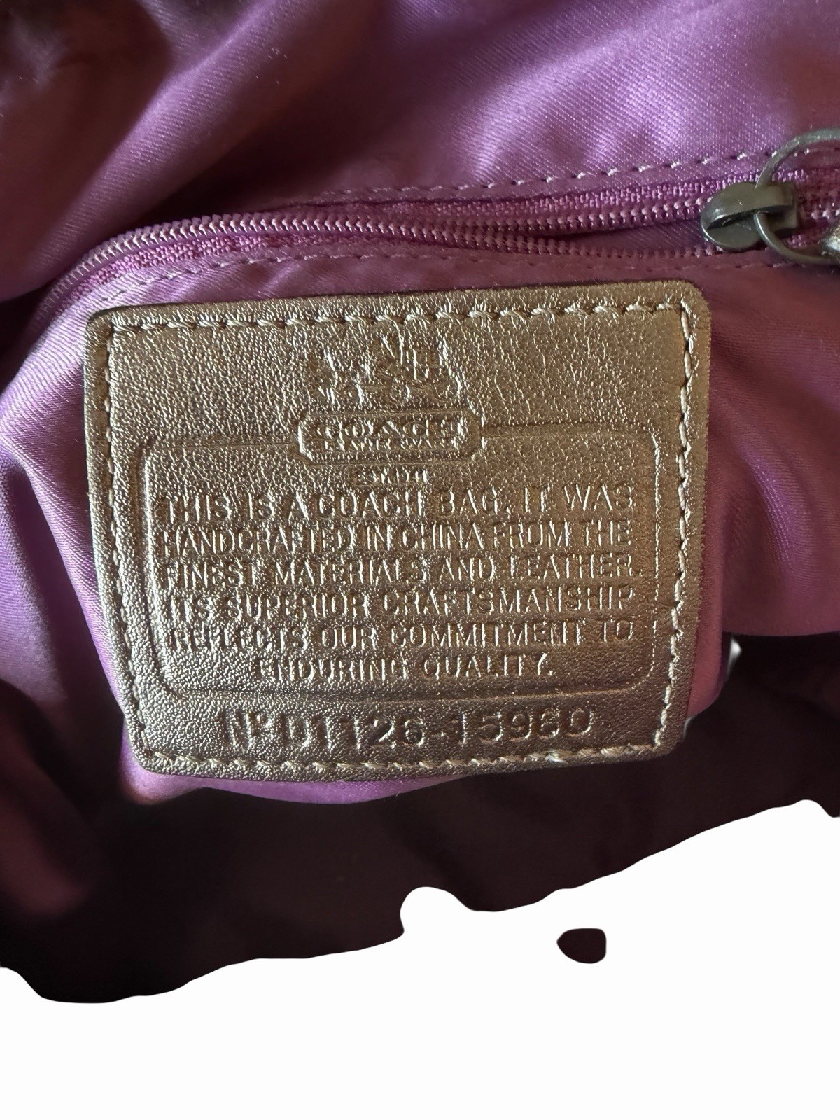 COACH 15960 *Madison Sophia* Bronze Leather Satchel Shoulder Purse -with Wallet
