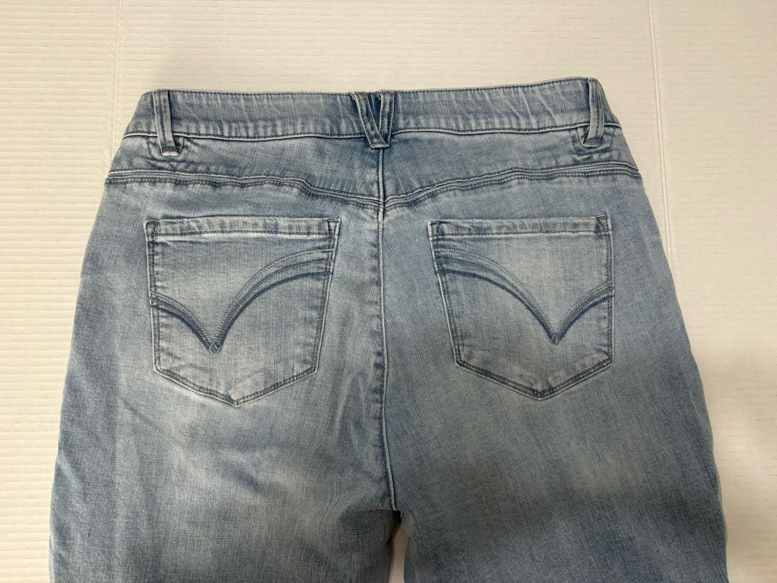 Democracy Womens Size 16W Ab Technology Light Blue Itty Bitty Bootcut Jeans
