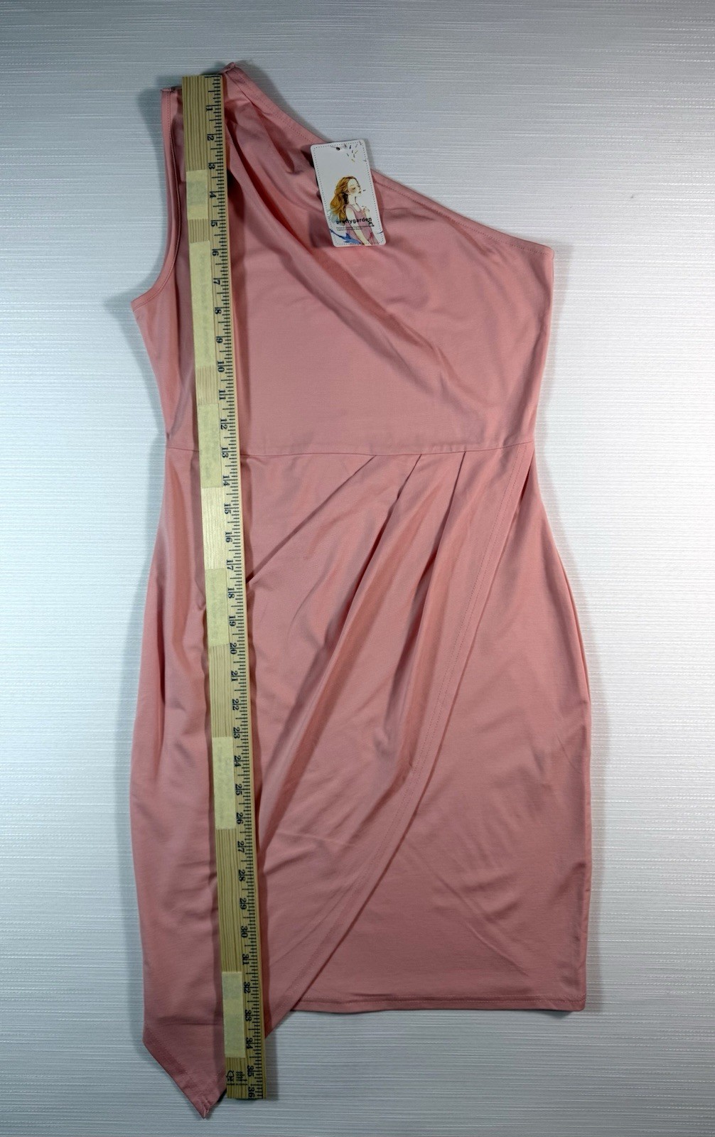 Prettygarden Women’s Pink One Shoulder Asymetrical Dress