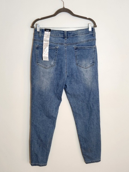 Blue Savvy Distressed Skinny Jeans Size 15/32 NWT