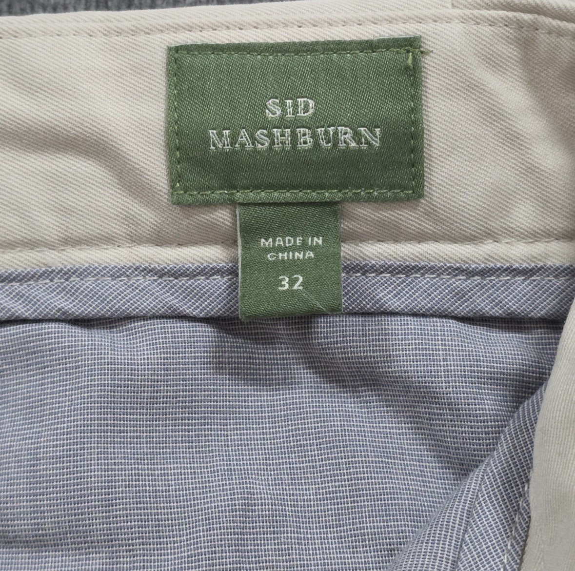 Sid Mashburn Tex Khaki Cotton Twill Pant – Mens Size 32 Unhemmed