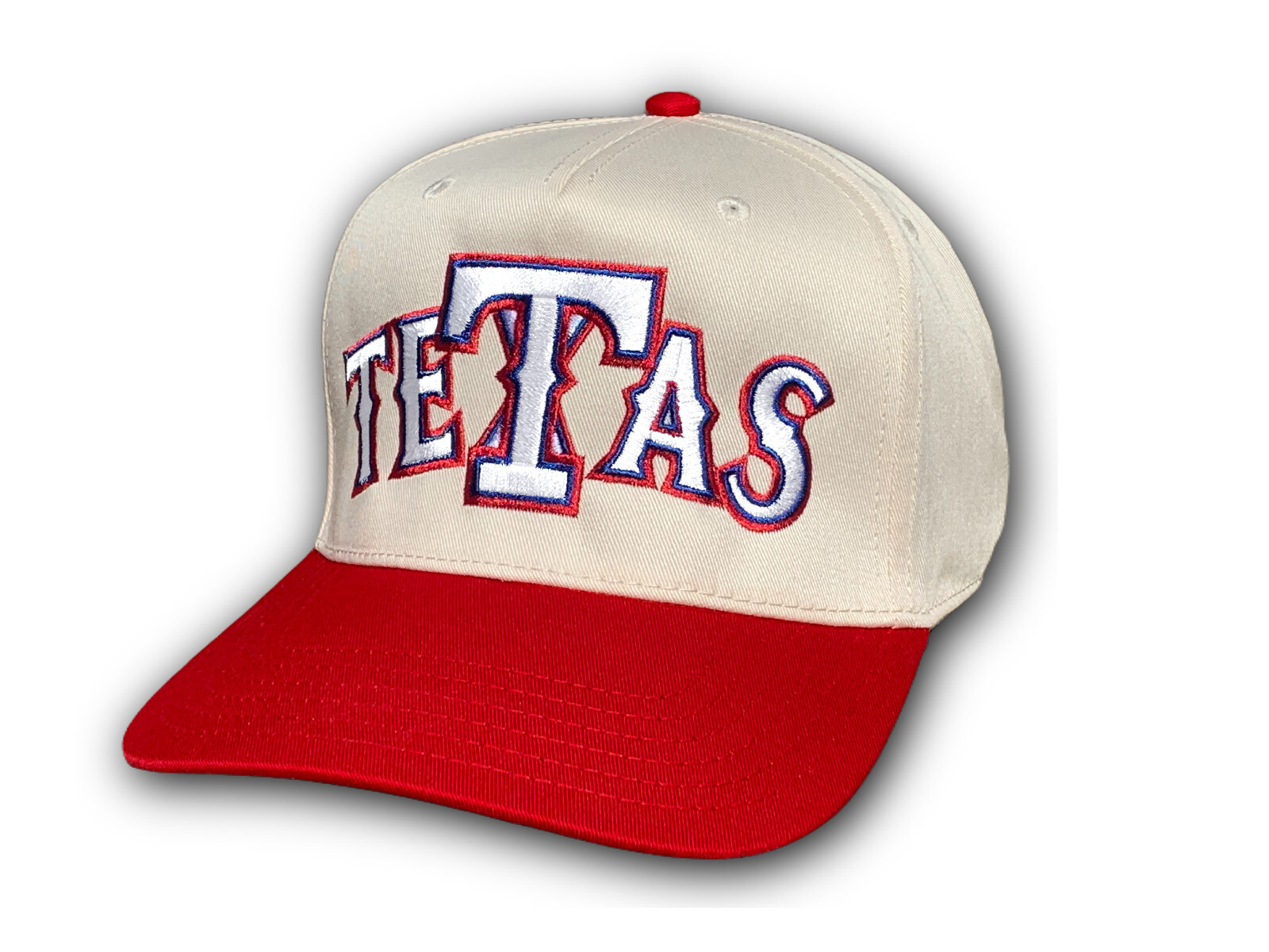 “TETAS” Texas Rangers Overlap Otto Cap Richardson 112 Snapback | Embroidered