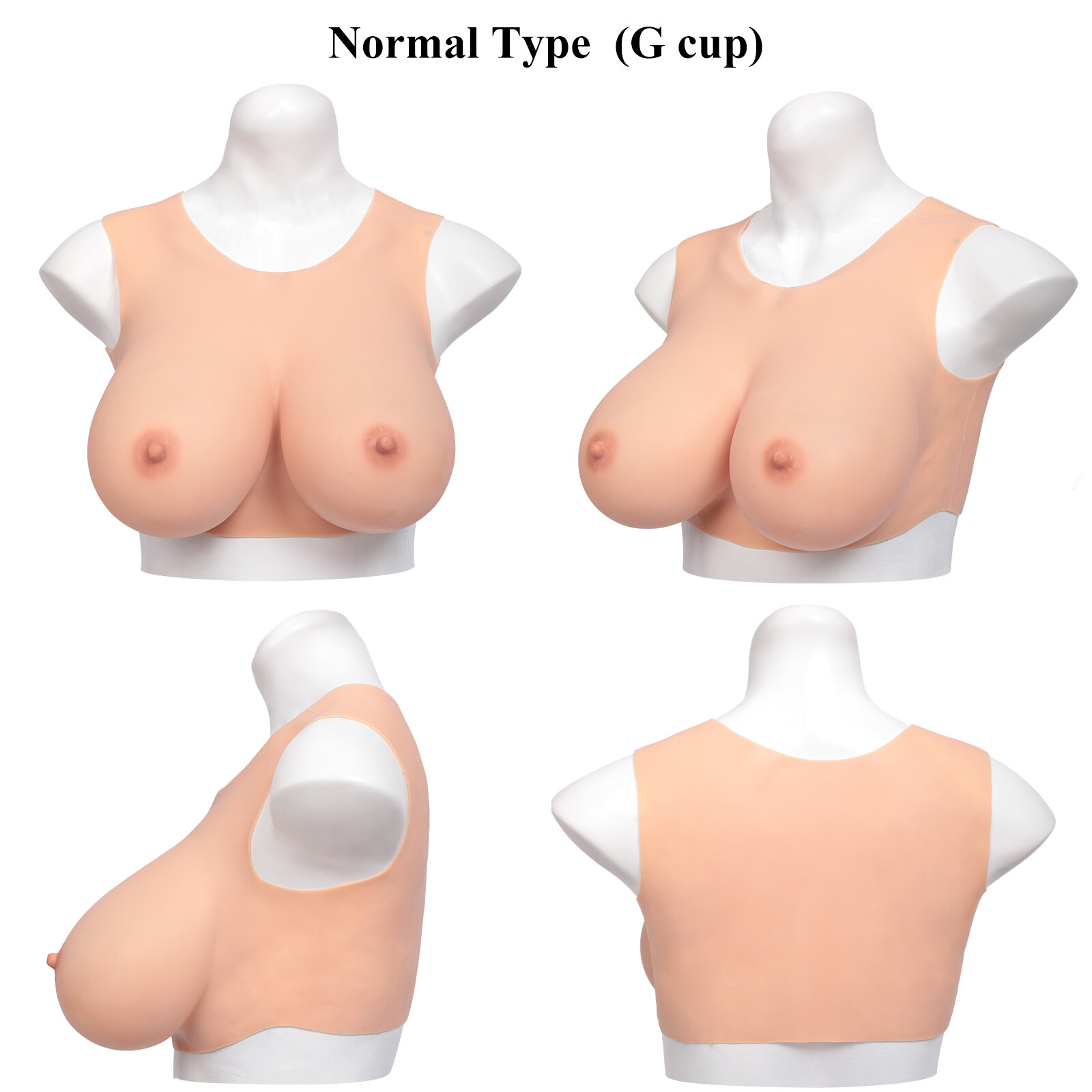 Silicone Breast Forms Round Collar Fake Boos For Transgender Crossdresser Sissy