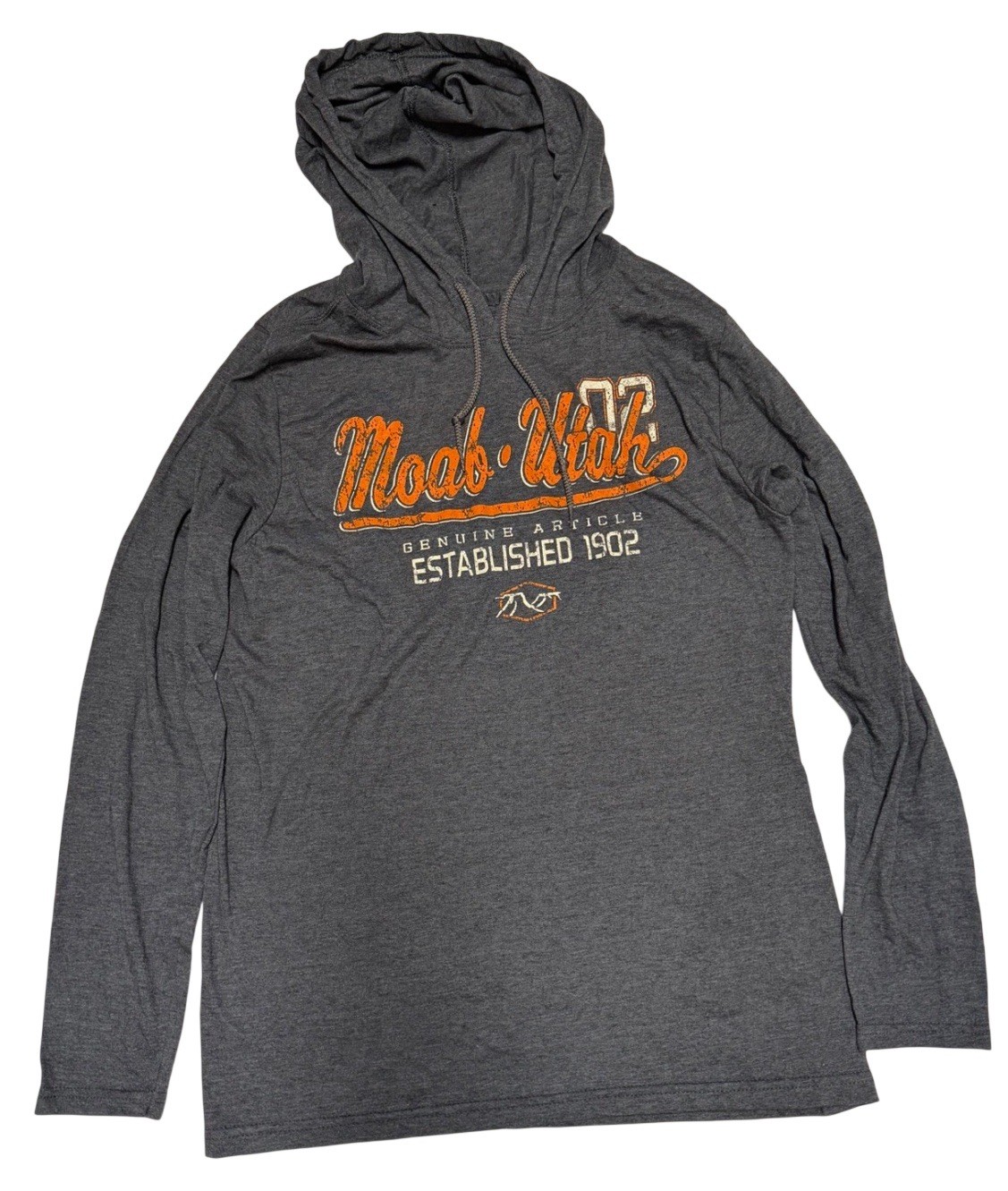 Moab Utah Established 1902 Heather Gray Unisex Pullover by Anvil Size M