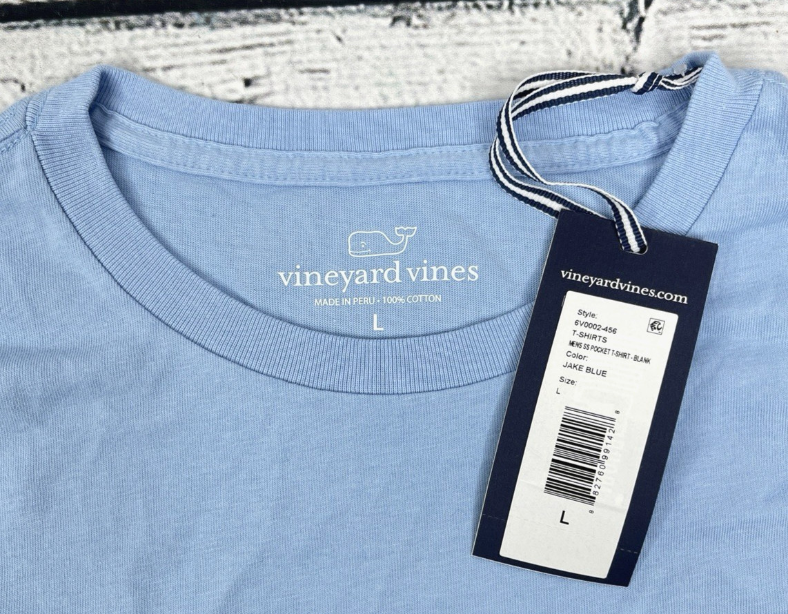 Vineyard Vines Men’s Short Sleeve Jake Blue T-Shirt Size Large (L) – NEW