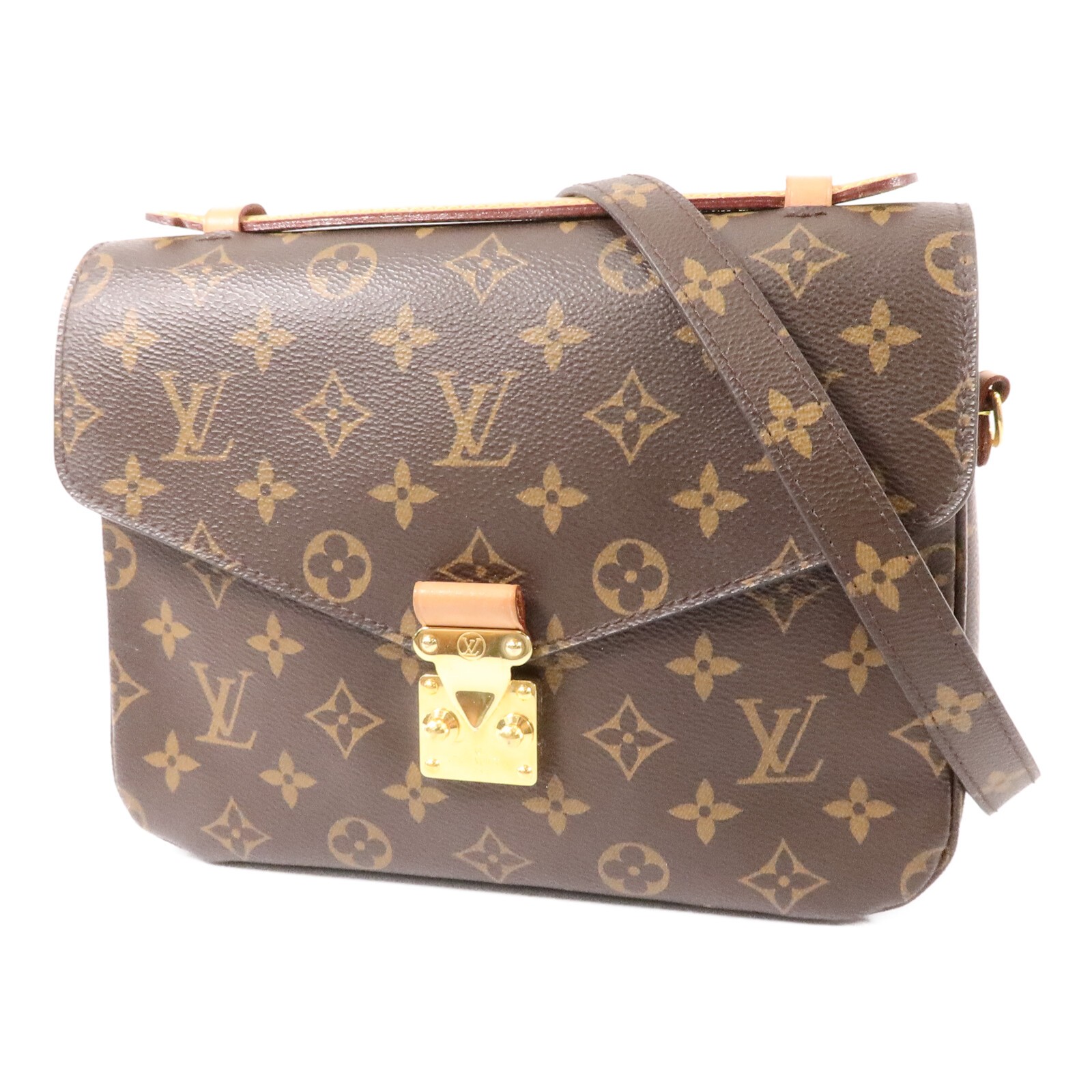 LOUIS VUITTON LV GHW Pochette Metis MM 2 Way Bag M44875 Monogram Brown