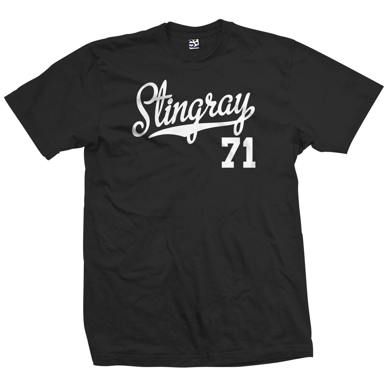 Stingray 71 Script T-Shirt | 1971 C3 Vette Classic Car Jersey Logo Design Tee