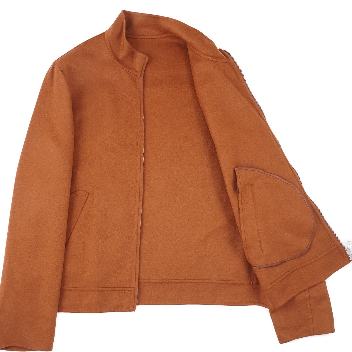 Brett Johnson Extra-Soft Flannel Cashmere Unlined Bomber Jacket XXL (Eu 56) NWT