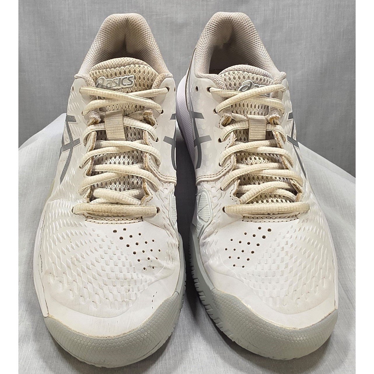 Asics Gel-Challenger 14 Fawn White Tennis Shoes 1042A231 Womens 8.5