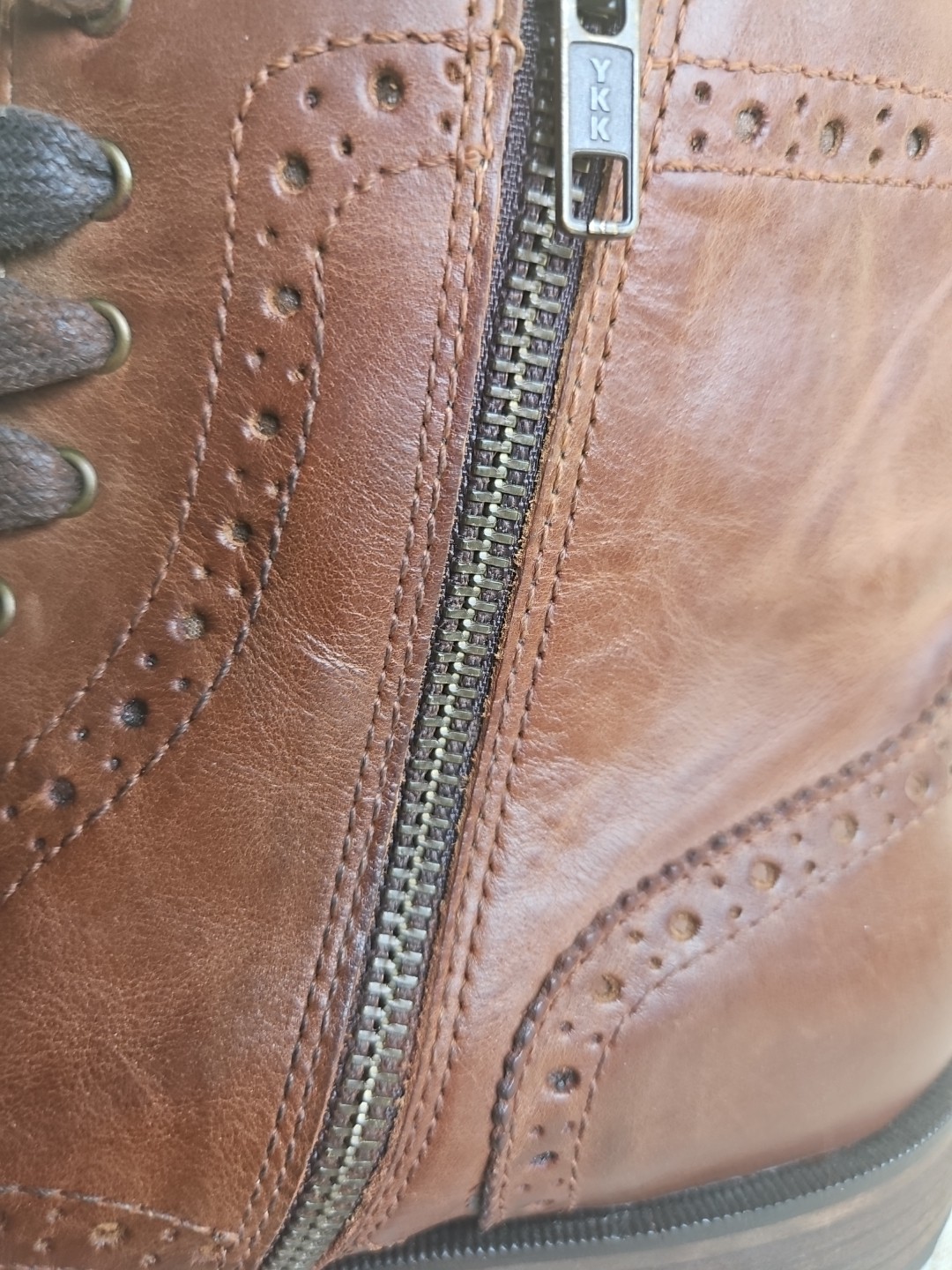 Blake Mckay Bryon Wingtip Chukka Boots With Side Zipper And Front Lace up Sz 12