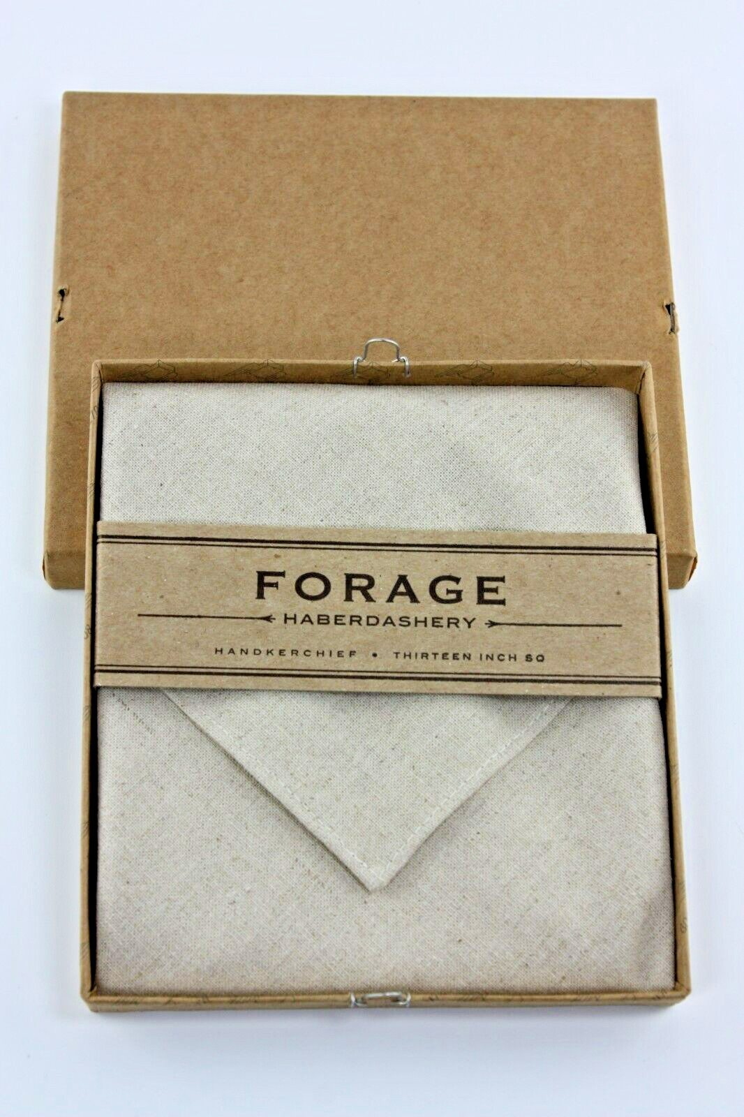 Forage Haberdashery Handkerchief 13in sq. – (Beige/Sand color)