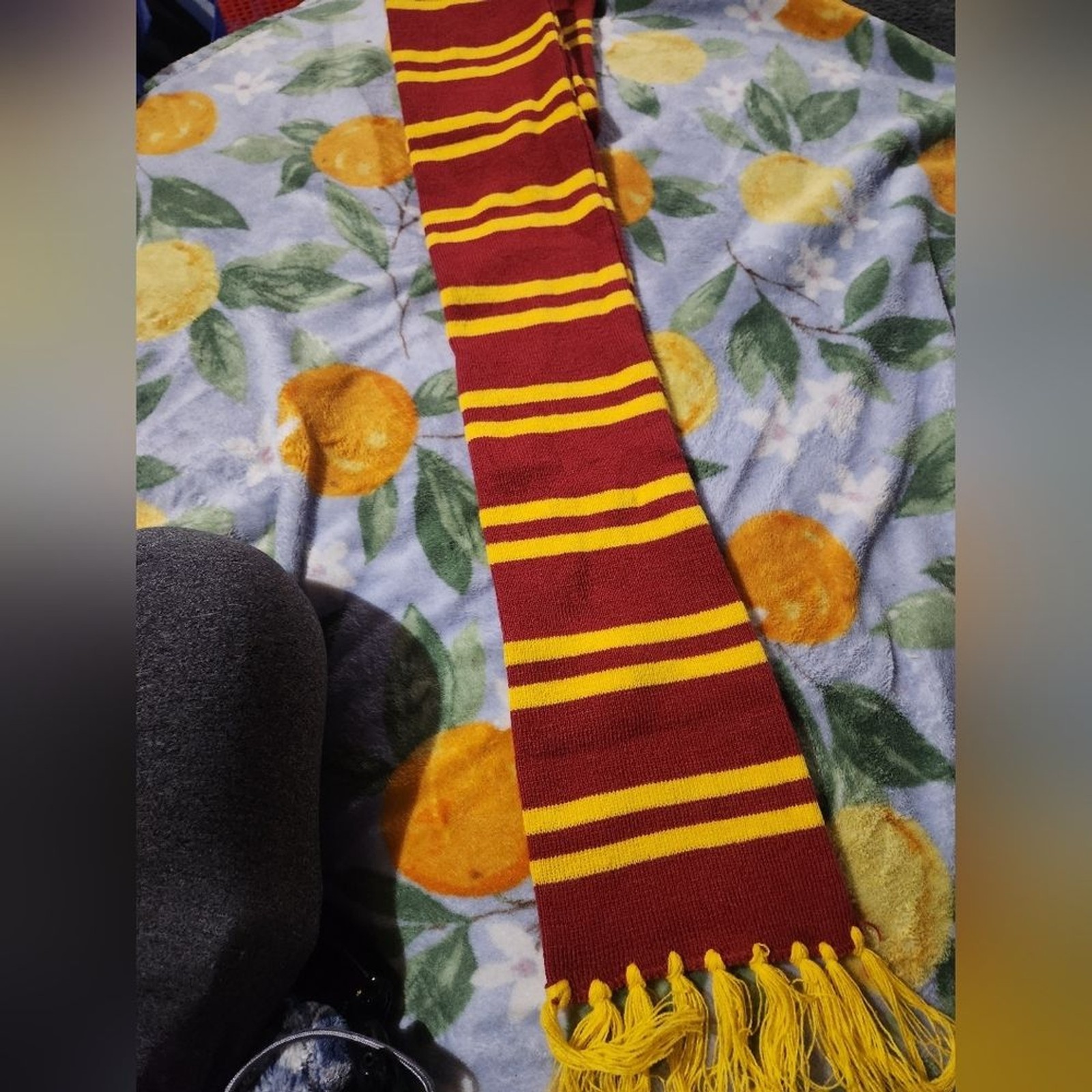 Gryffindor Striped Scarf with Crest