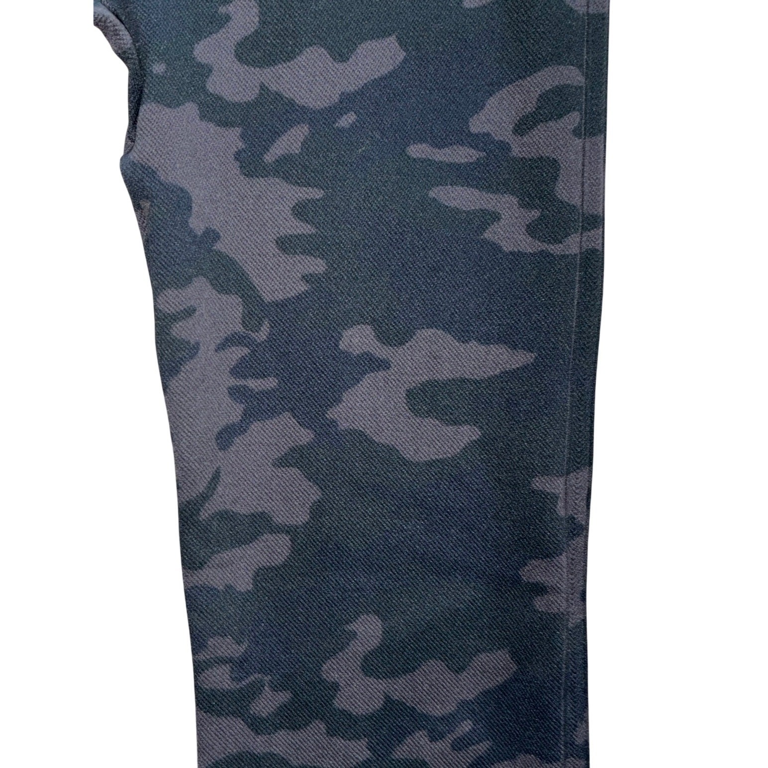 SPANX Camo Leggings Black Brown Large Wide Waistband High Rise 26″ Inseam MINT