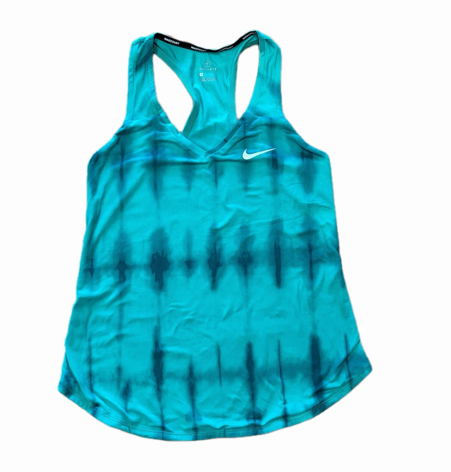 Nike NikeCourt Dri-FIT Women’s V-Neck Racerback Tie-Dye Tank Top Size S