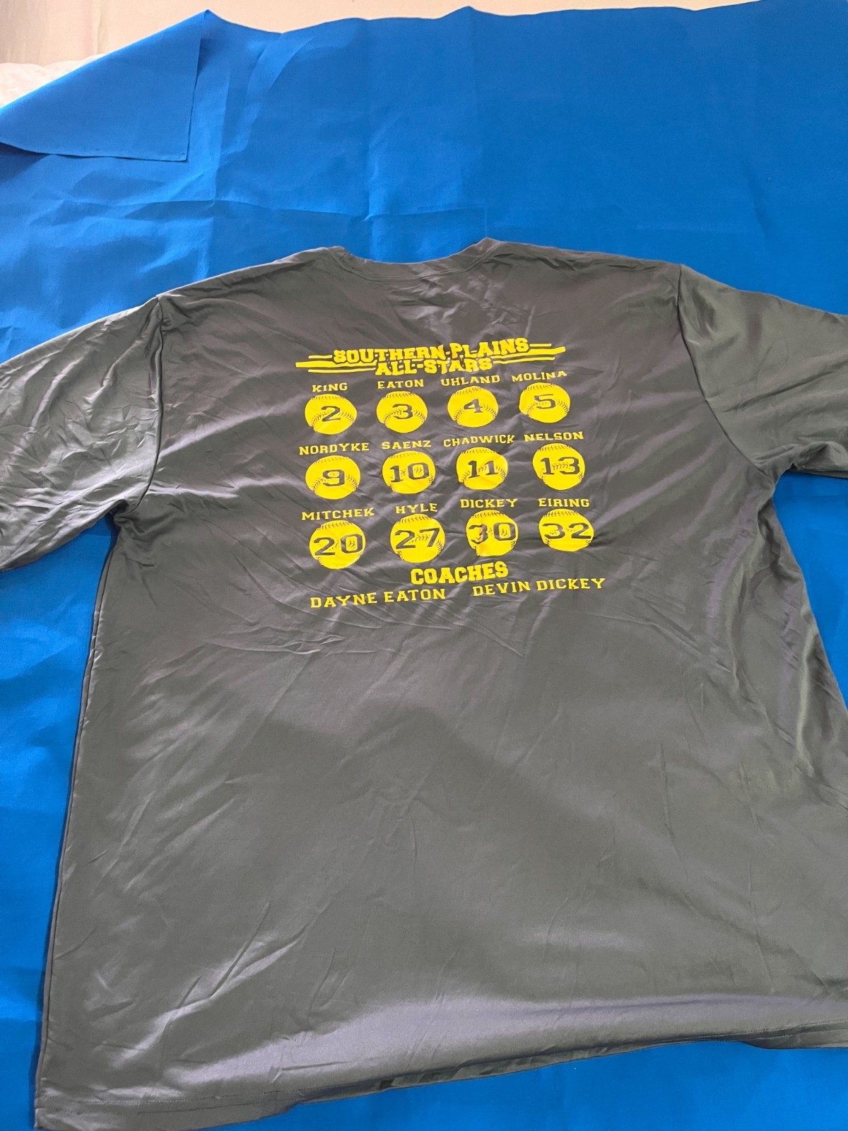 Southern Plains All Stars 2017 Softball Team T-Shirt Gray XL A4 Apparel