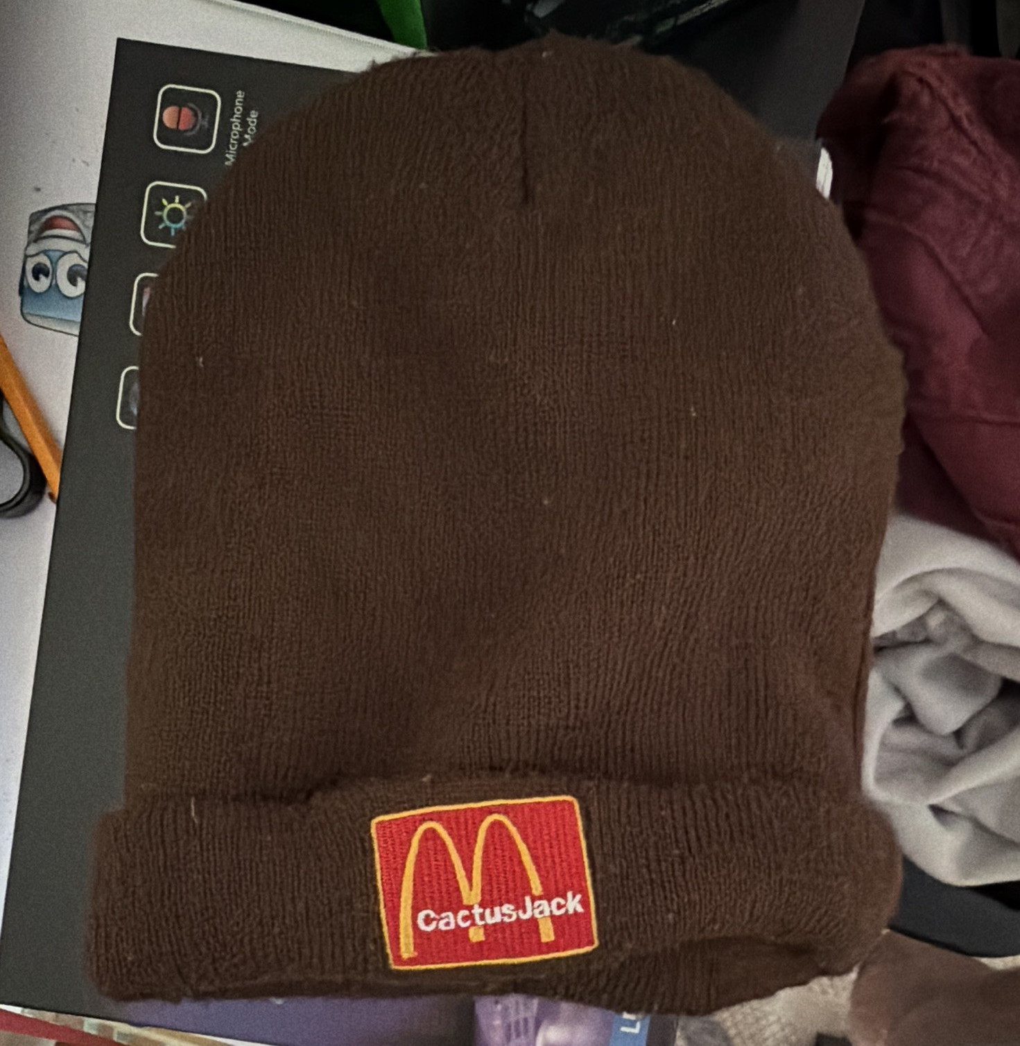 McDonald’s Cactus Jack Brown Solid Beanie Hat One Size Unisex Adults Stretch