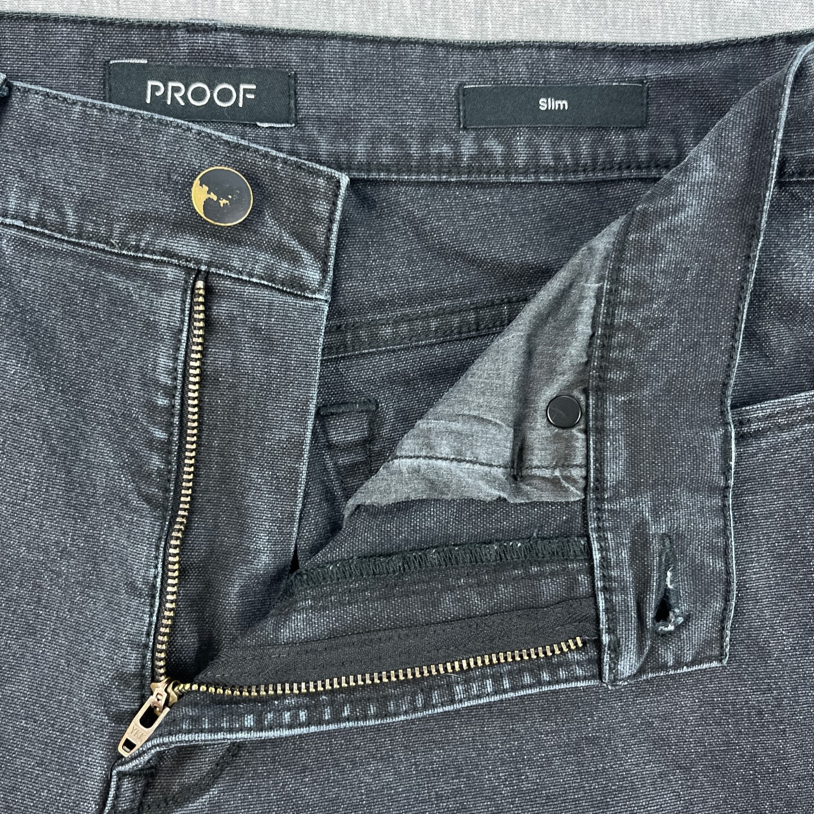 Proof Rover Pant Men 29×30 Slim *Fits 31×30 Black Faded Stretch Canvas Huckberry