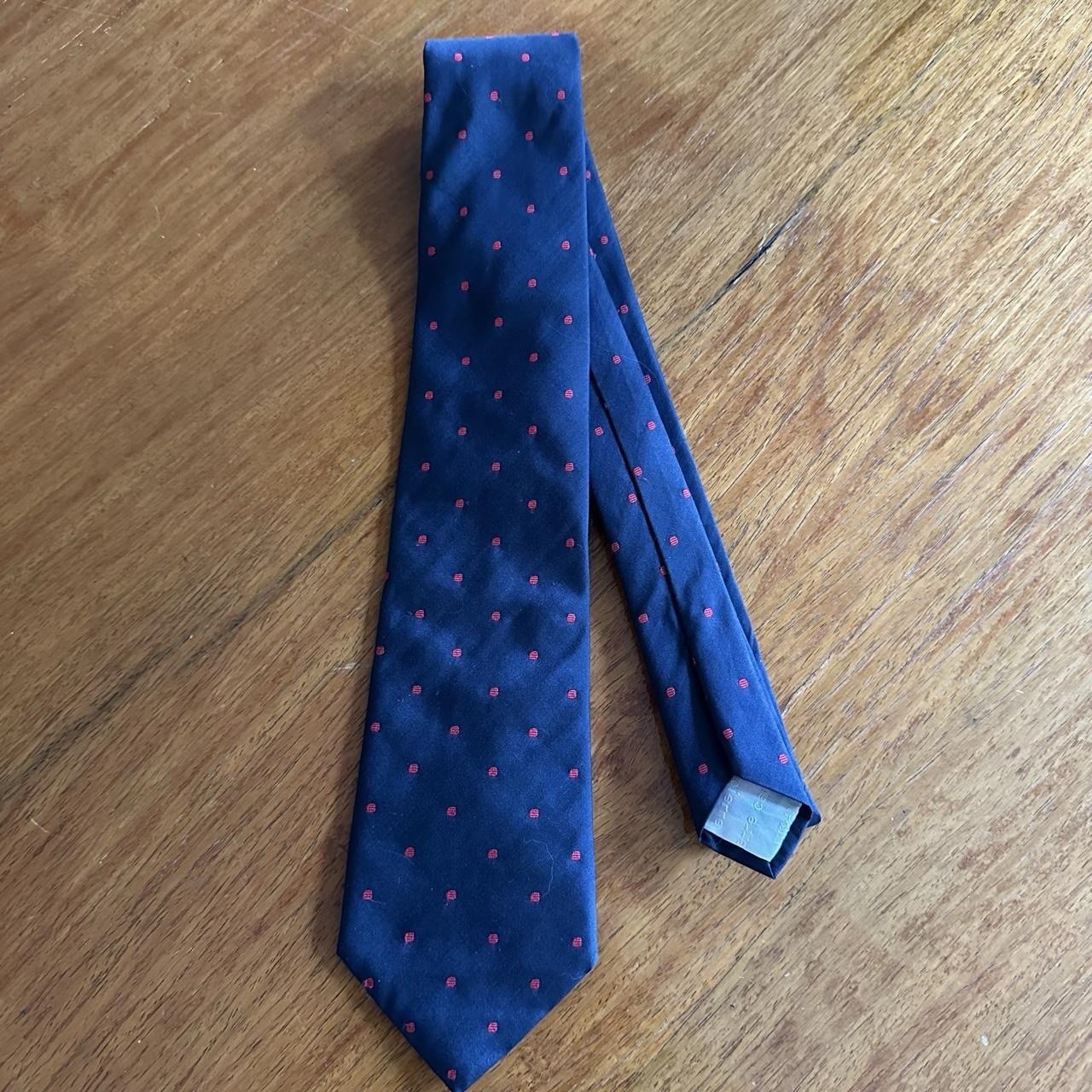 Vintage 70s/80s 100% Silk Handmade in Italy Rare Polka Dot Tie Pierre Cardin