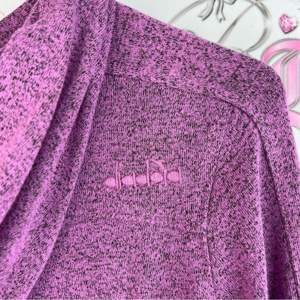 Diadora hoodie sweater heathered black Purple Sweater long sleeve comfy