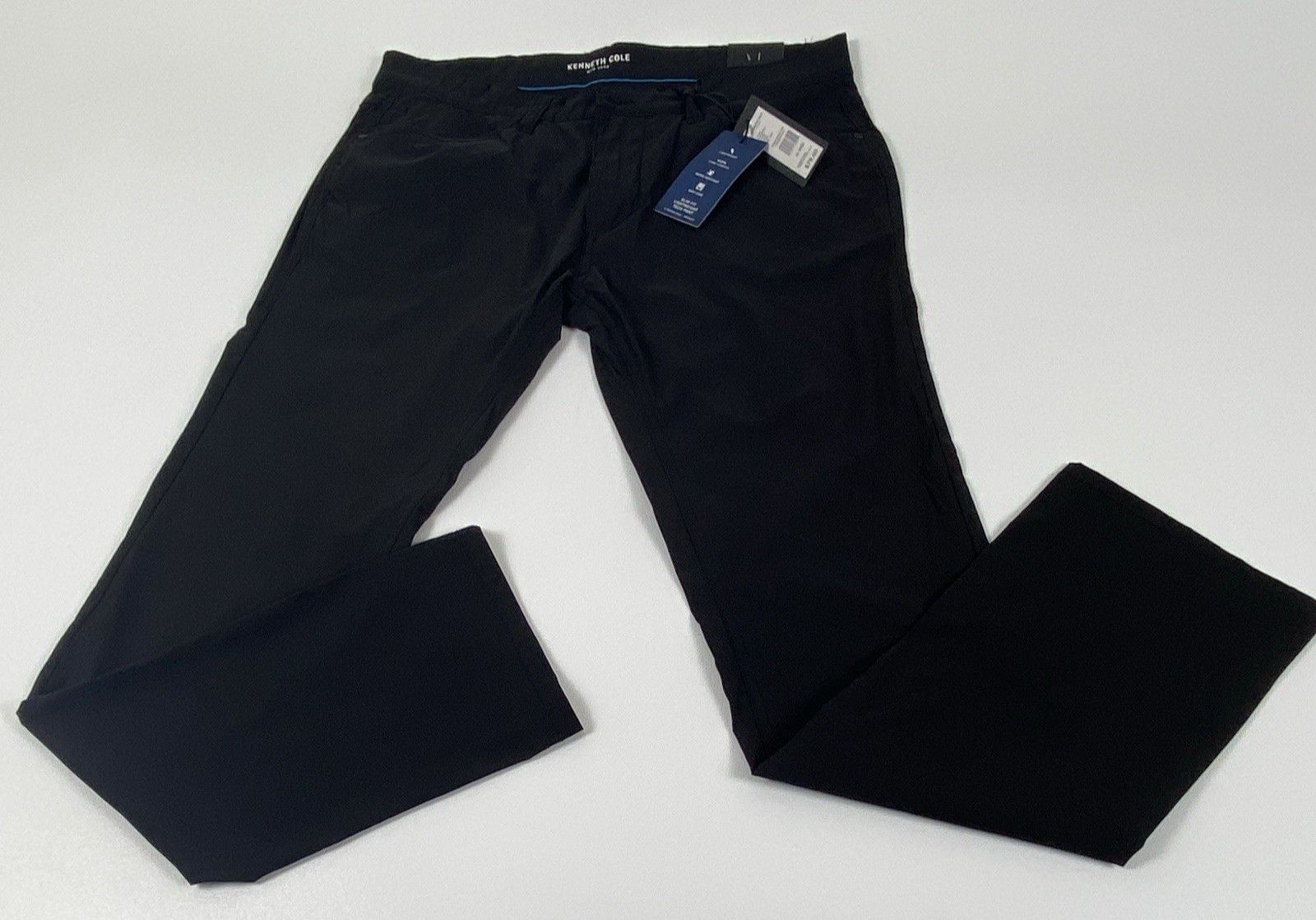 Kenneth Cole New York TECHNI-COLE Slim Fit Lightweight Tech Pants Black 34