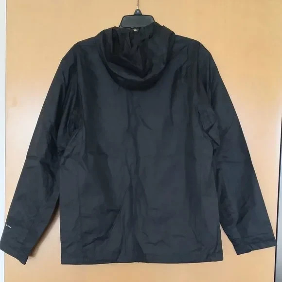 Columbia Men’s Timber Pointe II Waterproof Hooded Rain Jacket, MD – Black, NWT