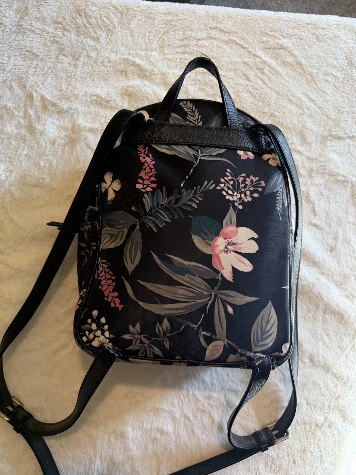 kate spade newyork floral backpack black about height 11.6in width 8.7in GREAT C