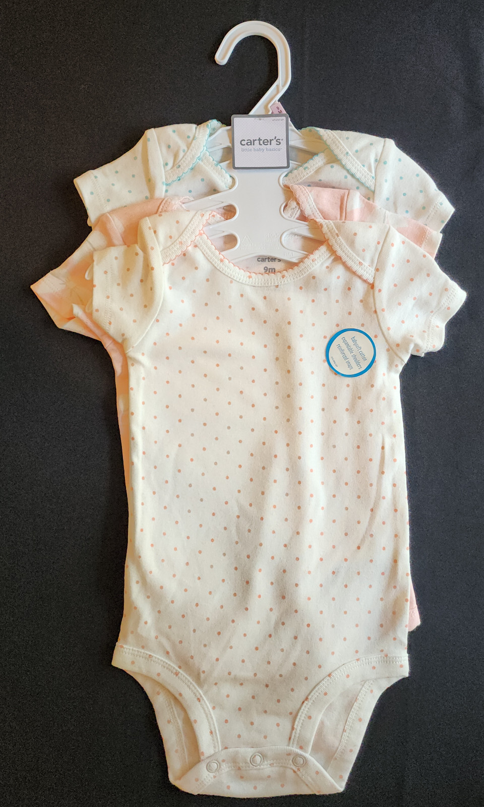 Carter’s “Just One You” Dress and Panty Set 3 Body Suits Size 9 Months Girls NEW