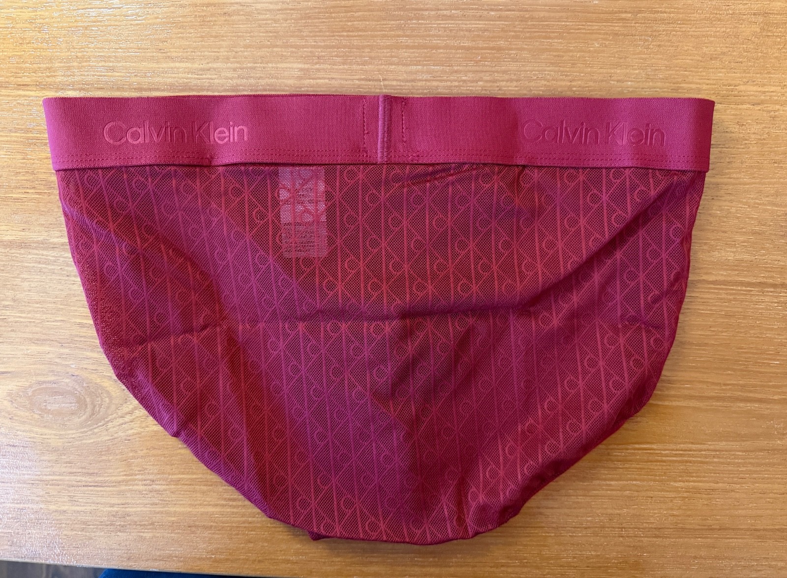 New Calvin Klein Microfibre Lace Sport Brief, Fall Berry, Extra Large