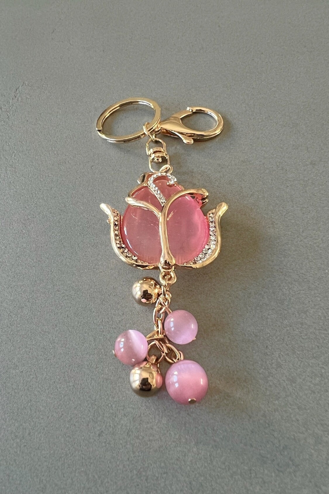 Keychain for Women Tulip Keychain for Women Flower Keychain Gift for Best Friend