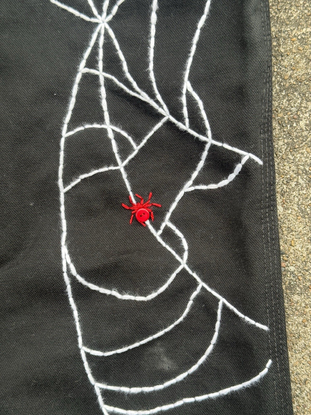 Custom Rework Carhartt Faded Black Jeans – Embroidered Spider Web Size 28×32