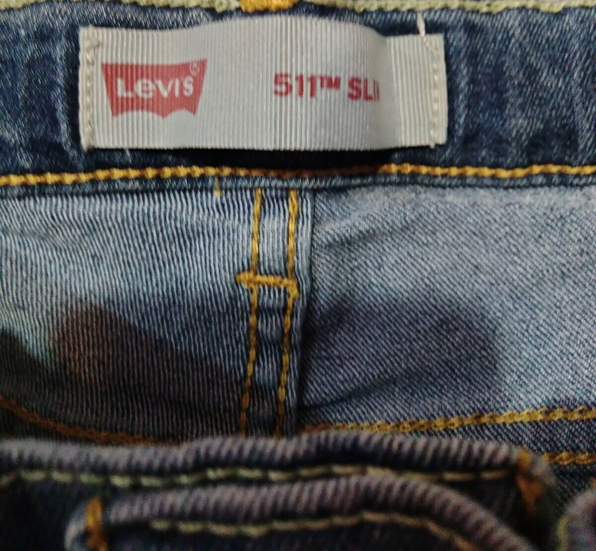 Levis Boys Blue Jeans 511 Slim Fit Denim with Reflective Details 8 Reg W24 L25