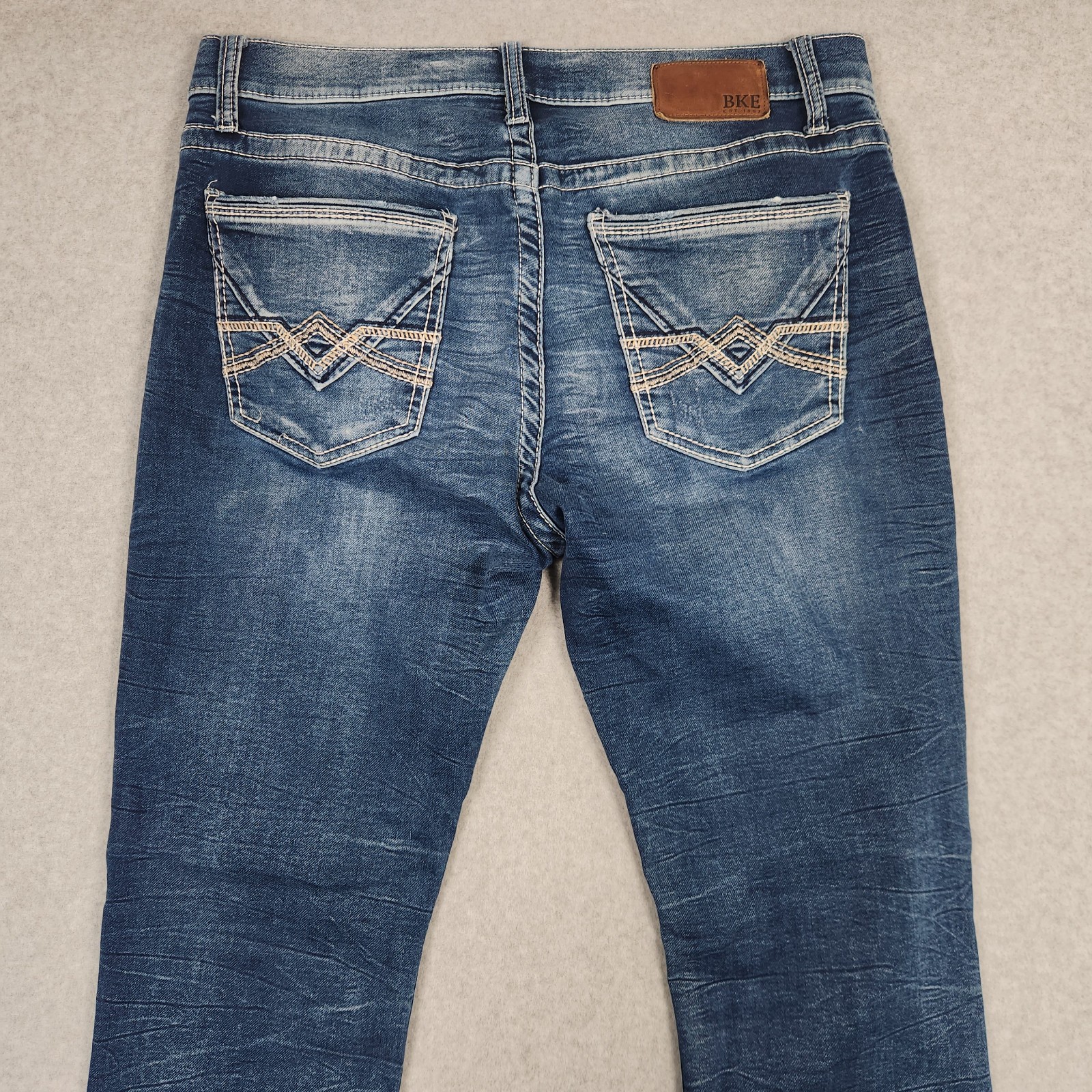 BKE Jake Jeans Mens 34×32 Blue Straight Leg Stretch Denim Medium Wash Casual