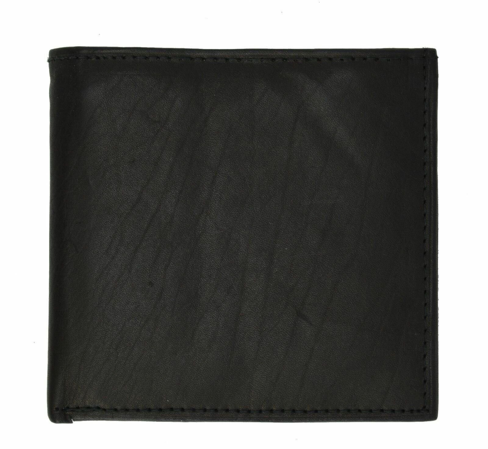 Men’s Black Genuine Leather Wallet with 16 Credit Card Slots/ ID Slot by Marshal