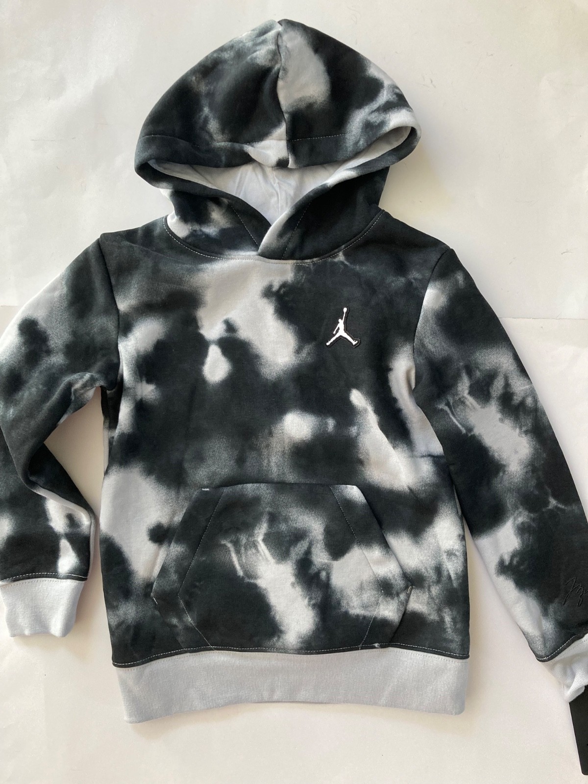 Air Jordan Boys Fleece Hoodie Pullover Jumpmen logo size 4 5 6 7 Gray Navy Black