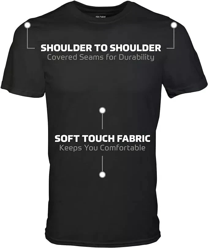 Gildan L (10-pack) Black Solid Heavy Cotton Short Sleeve Blank T-Shirt L