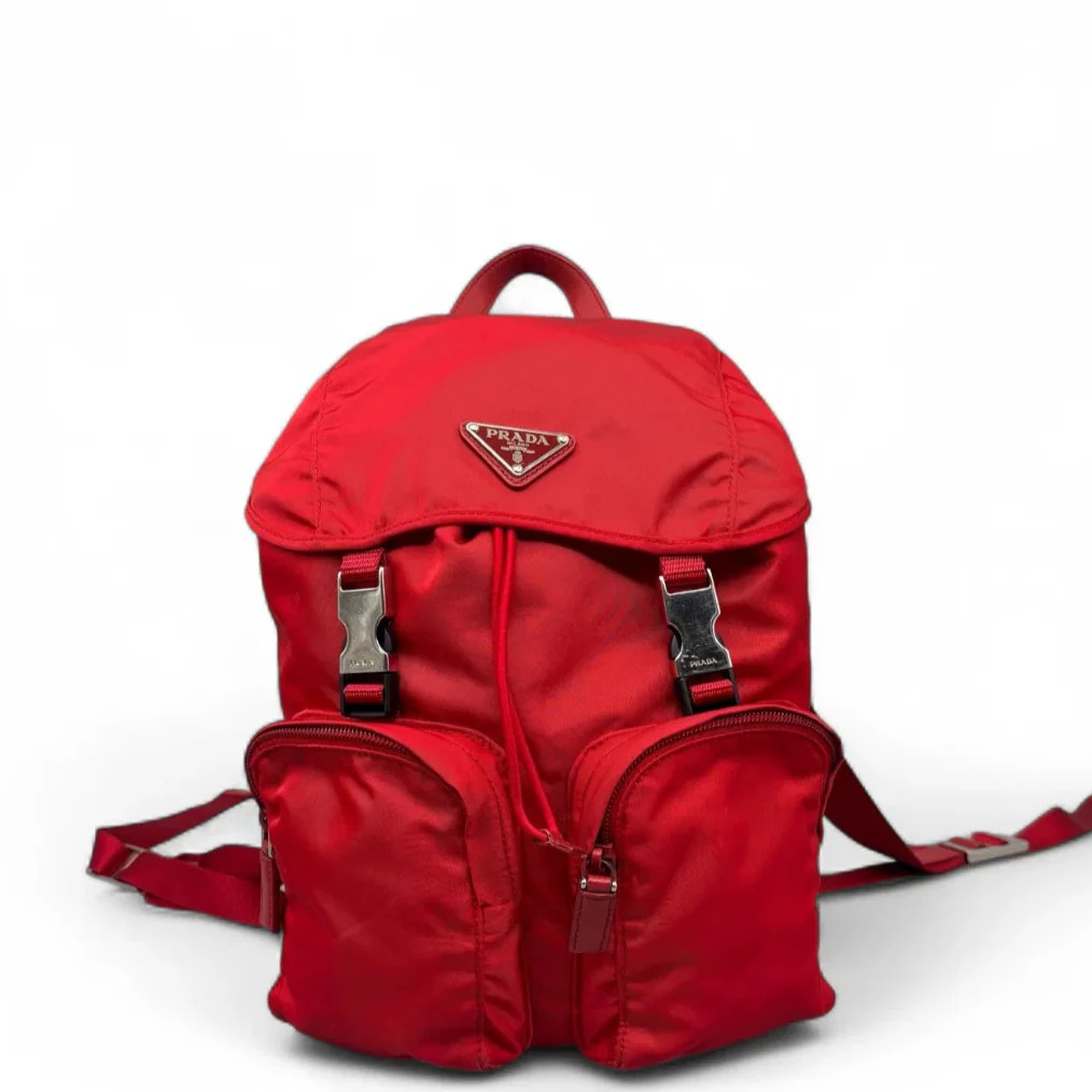 Prada Backpack Red Tessuto Nylon (mx052926b0r)