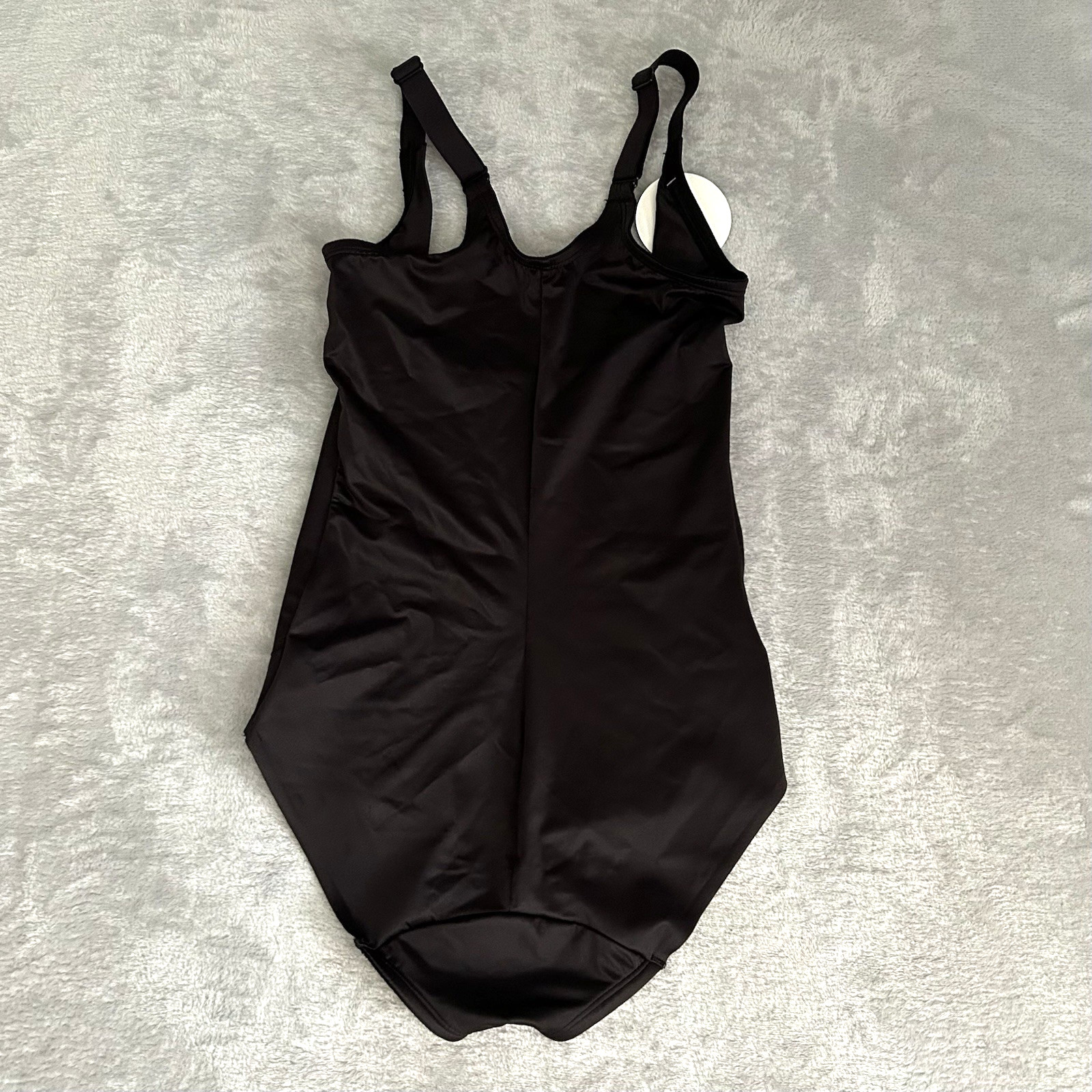Miracle Brands Slim Shaper SzS Black Wear Your Own Bra Bodysuit Shapewear NWT