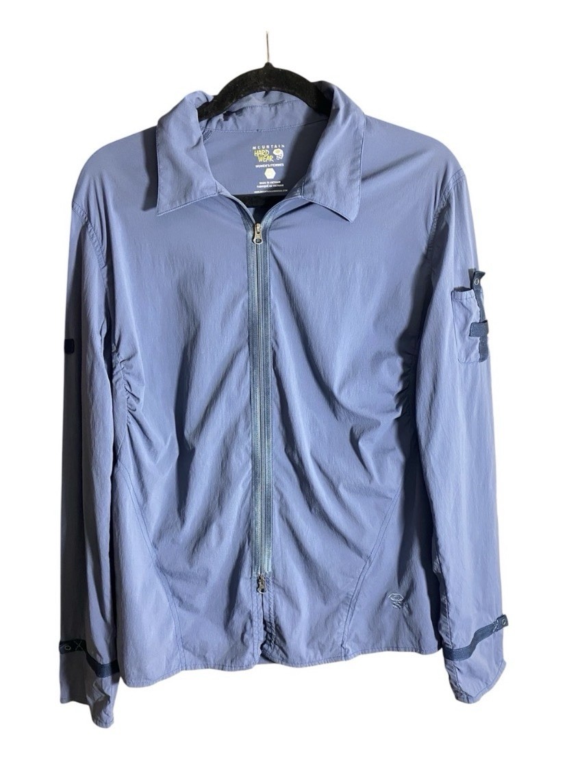 Mountain Hardwear Women’s 10 Lightweight Zip Up Jacket Blue Outdoor Sun/Fishing
