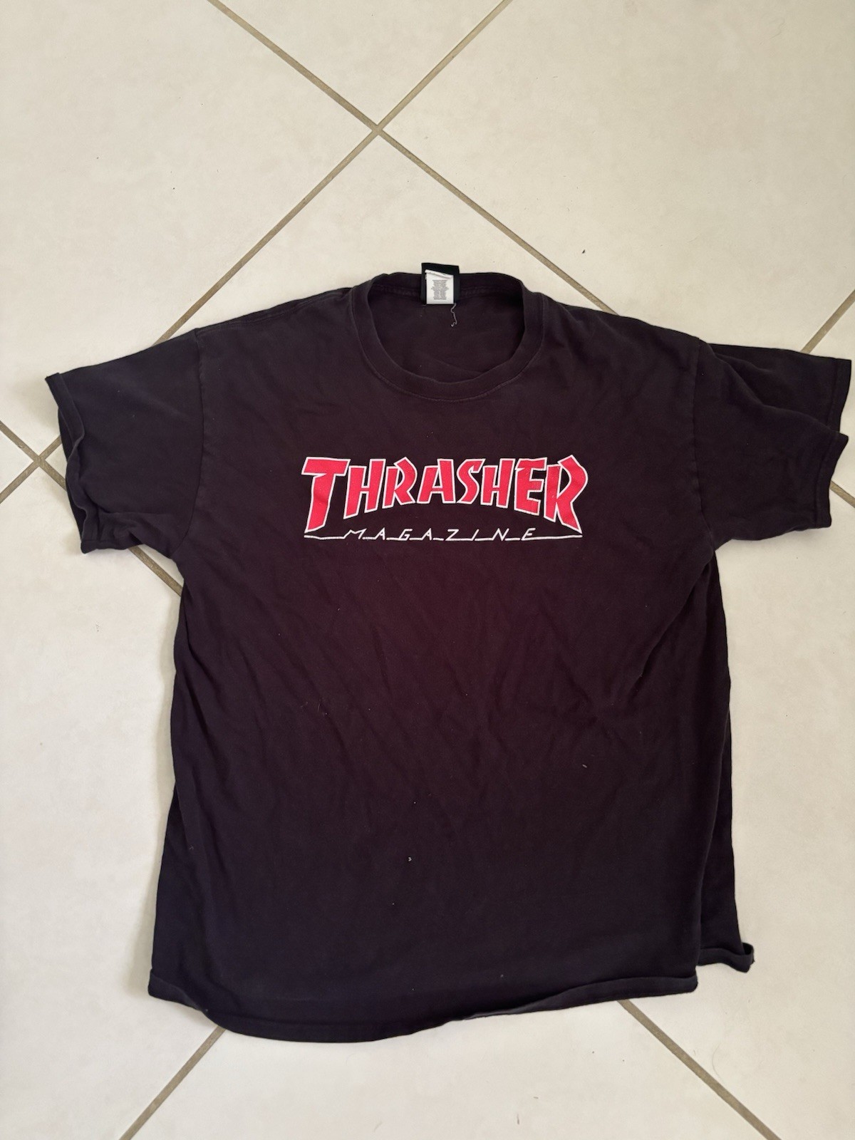 Thrasher Skateboard Magazine T-Shirt Black Men’s Size Large Big Logo Skateboards