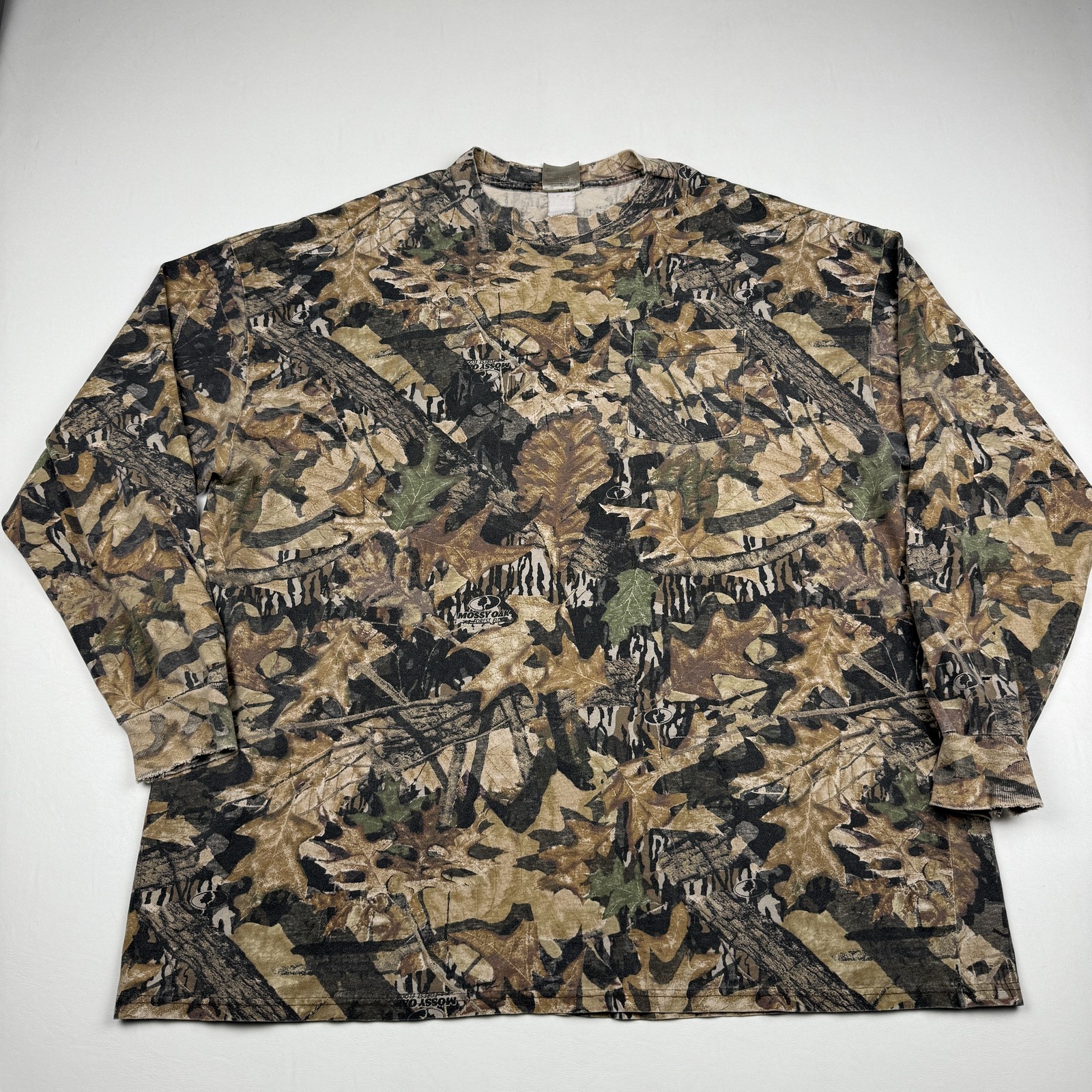 Jerzees Outdoors Shirt Mens 3XL Camouflage Camo Mossy Oak Forest Long Sleeve Hun