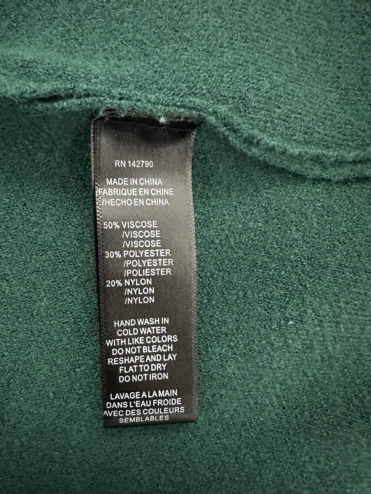 Maxsport Green Solid Knit Open Front Cardigan Sweater Pockets Long Sleeve M